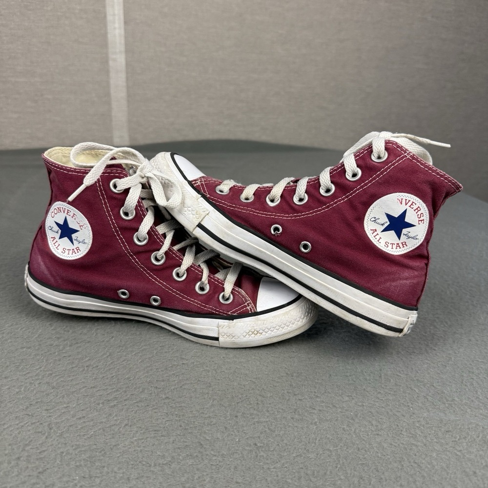 Converse Chuck Taylor All Star Hi High Top Maroon Burgundy Mn 4.5 Wn 6.5 M9613